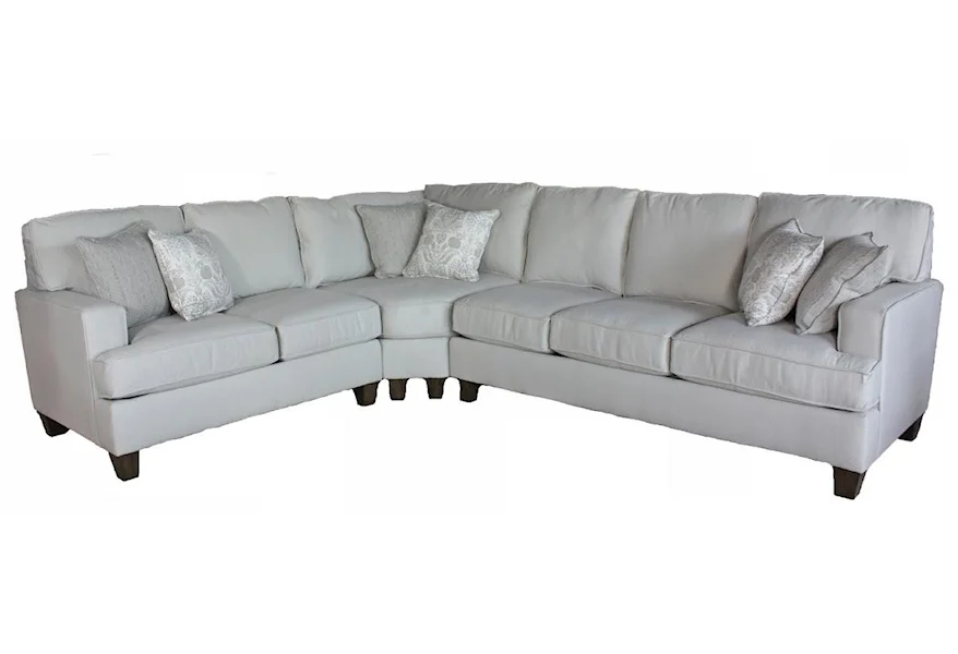 Style Solutions Tanner 3 PC Sectional by Bassett at Esprit Decor Home Furnishings